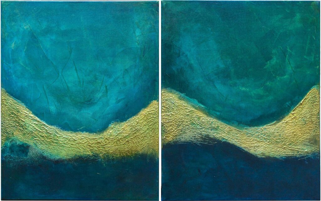 art by KLIMA - Honduran Abstract Artist Kenia Lima, Infinite Turquoise, Mysteries of the Sea