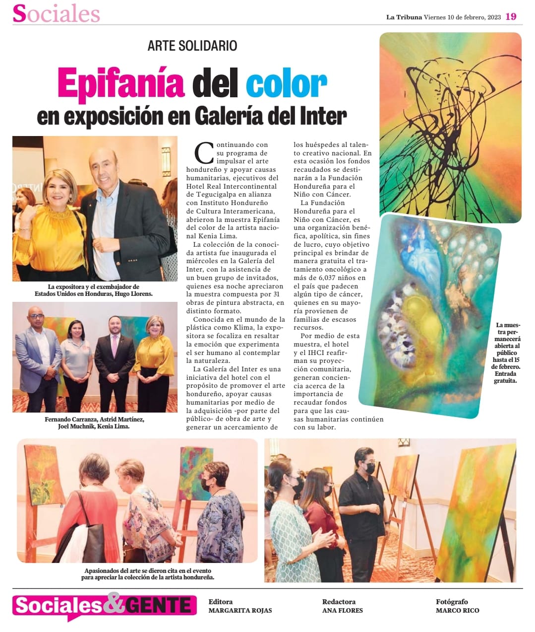 La Tribuna - Epifanía del color en exposición en Galería del Inter